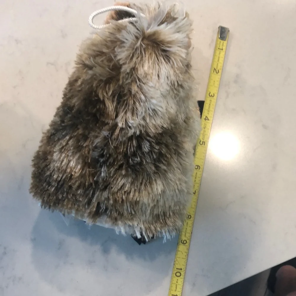 Plush Hedgehog Toy for Small Pets - Cream and Brown